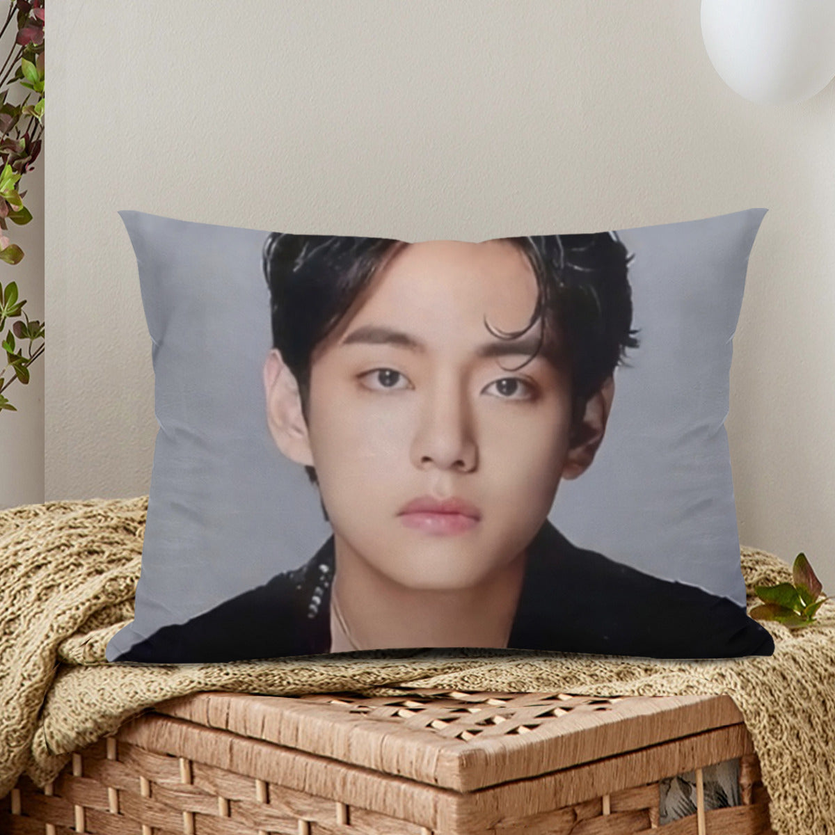 BTS V themed Pillow sham - double sided pillow case - Pillowcase! Great KPOP Gift!