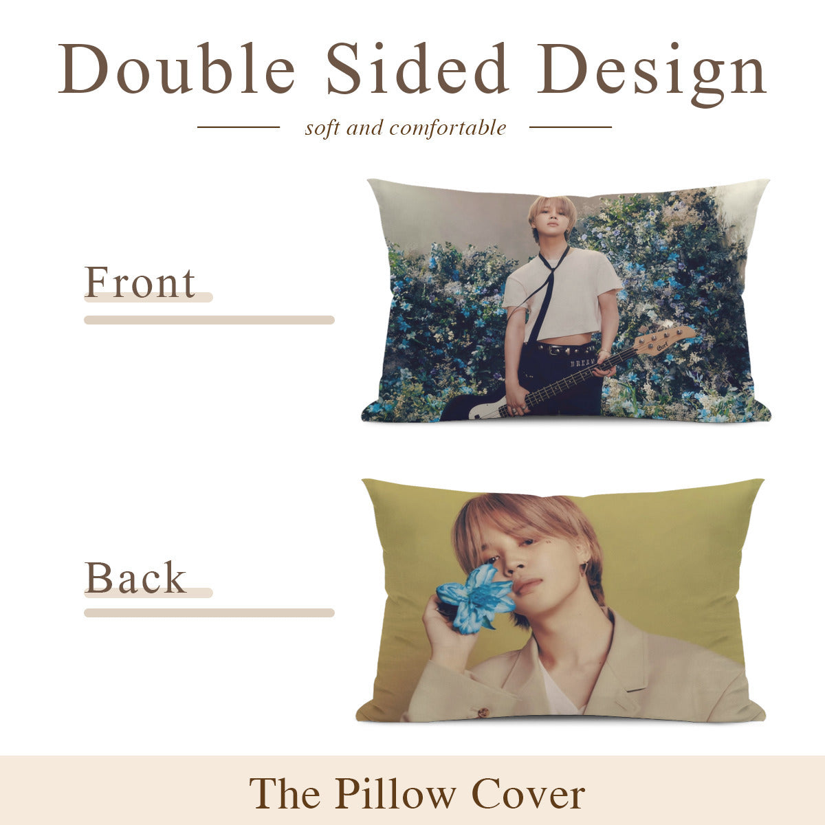 BTS Jimin "Muse"themed Pillow sham - double sided pillow case - Pillowcase! Great KPOP Gift!