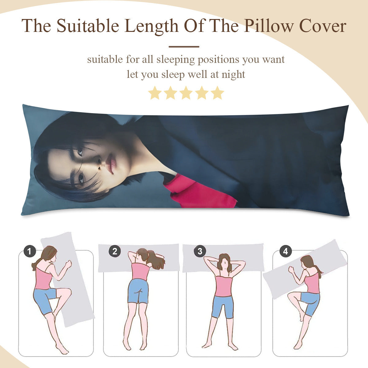 Ateez Seonhwa Full body pillow case - double sided in 3 sizes Ateez full size pillowcase - Aniteez pillow case