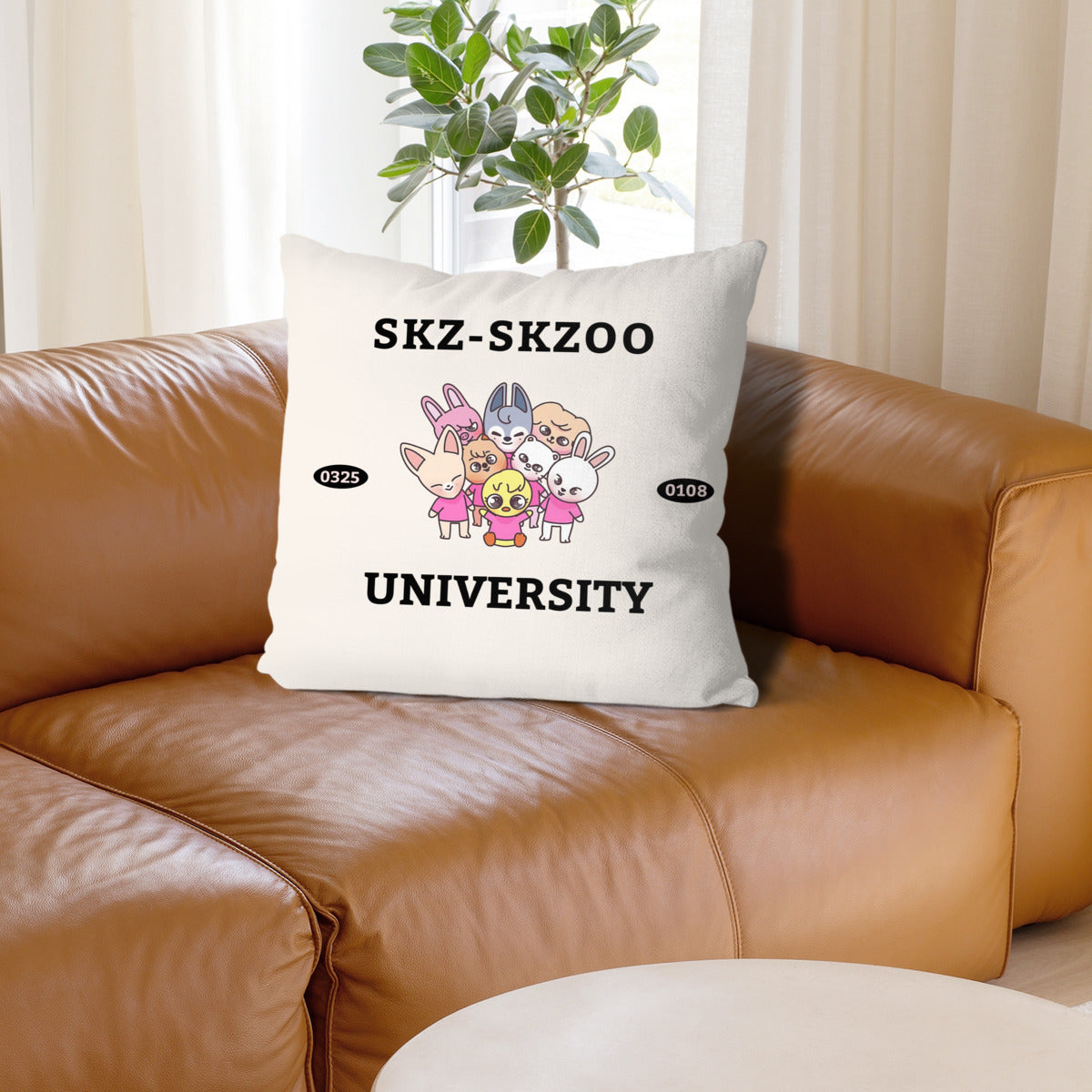 Stray Kids Skzoo Linen Pillowcase - Skzoo University - Sofa pillow