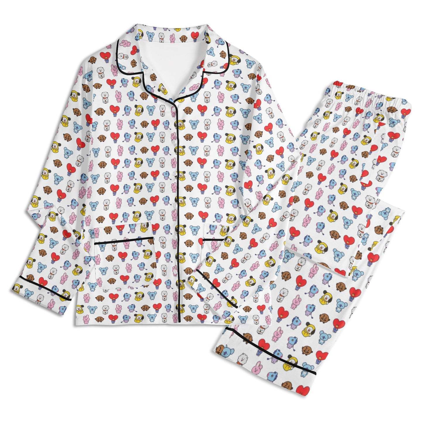 BT21 Unisex Long Sleeve Adult PJs - Immediate Shipping! Size XL