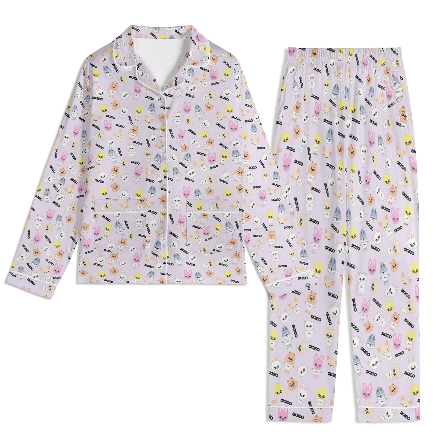 Stray Kids SKZOO Unisex Long Sleeve Adult PJs - Immediate shipping - Size XL