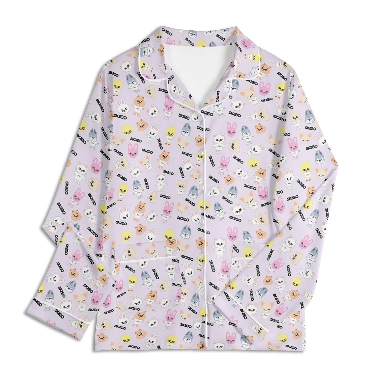 Stray Kids SKZOO Unisex Long Sleeve Adult PJs - Immediate shipping - Size XL
