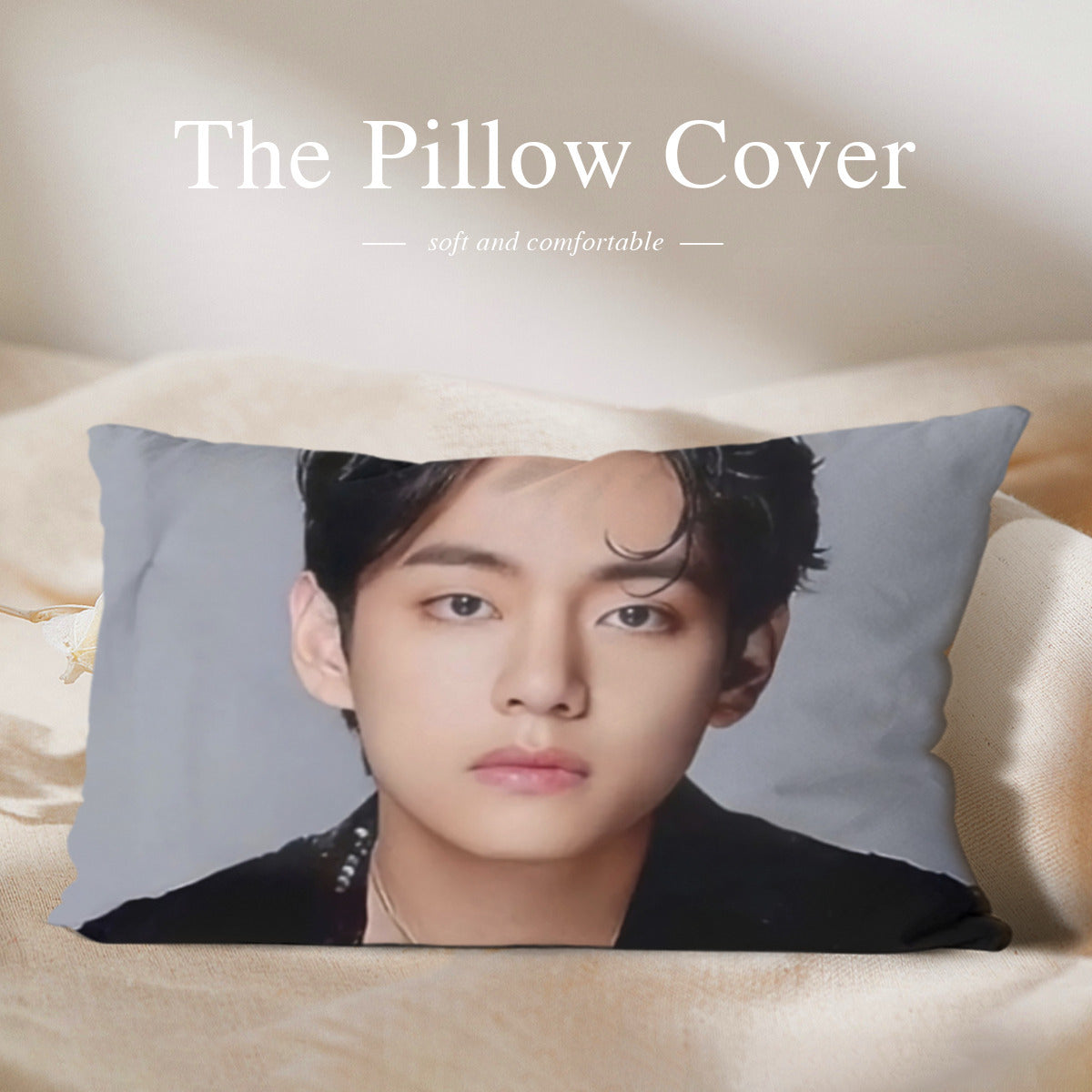 BTS V themed Pillow sham - double sided pillow case - Pillowcase! Great KPOP Gift!