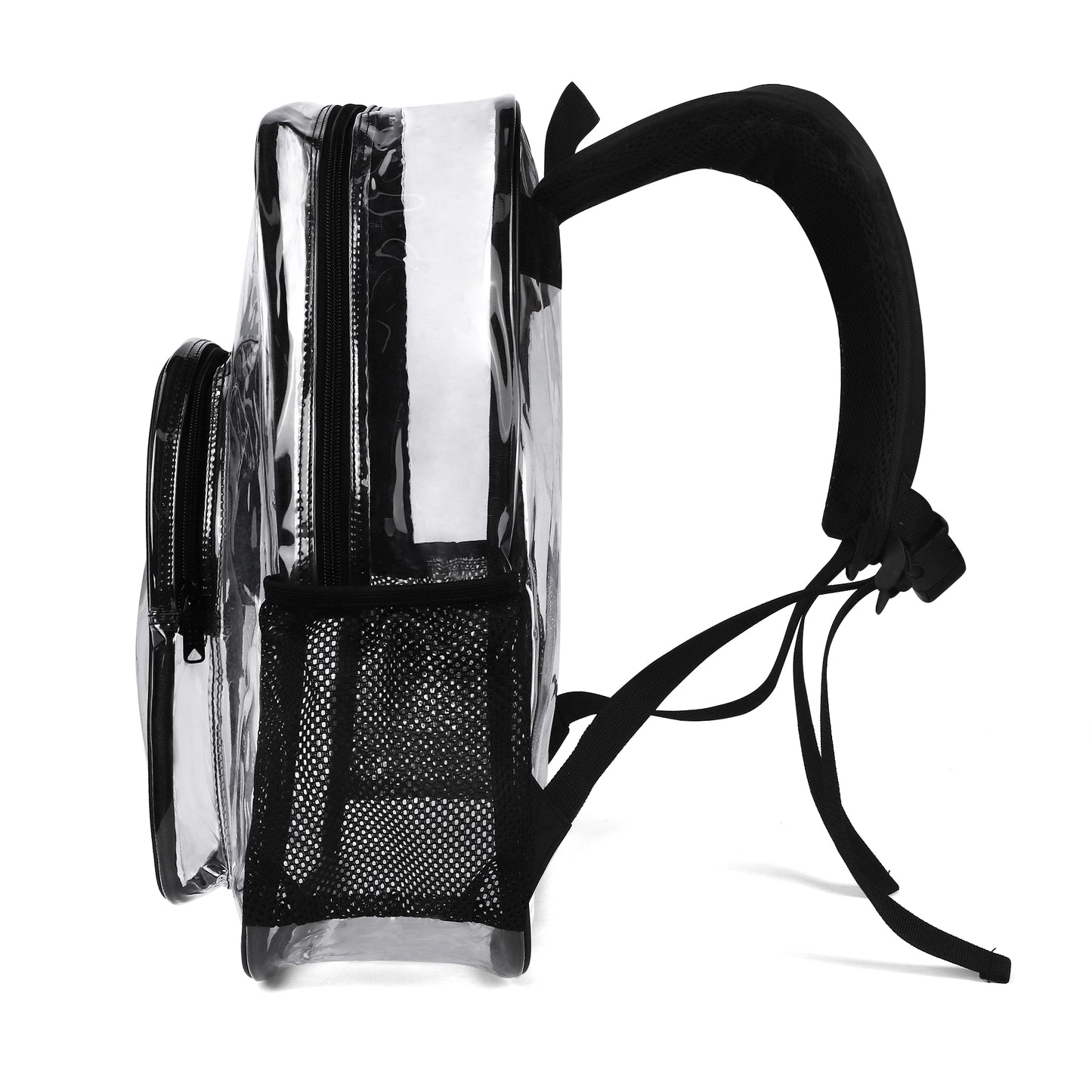 BTS Black Logo Clear Backpack 17 Inch PVC Transparent Bookbag