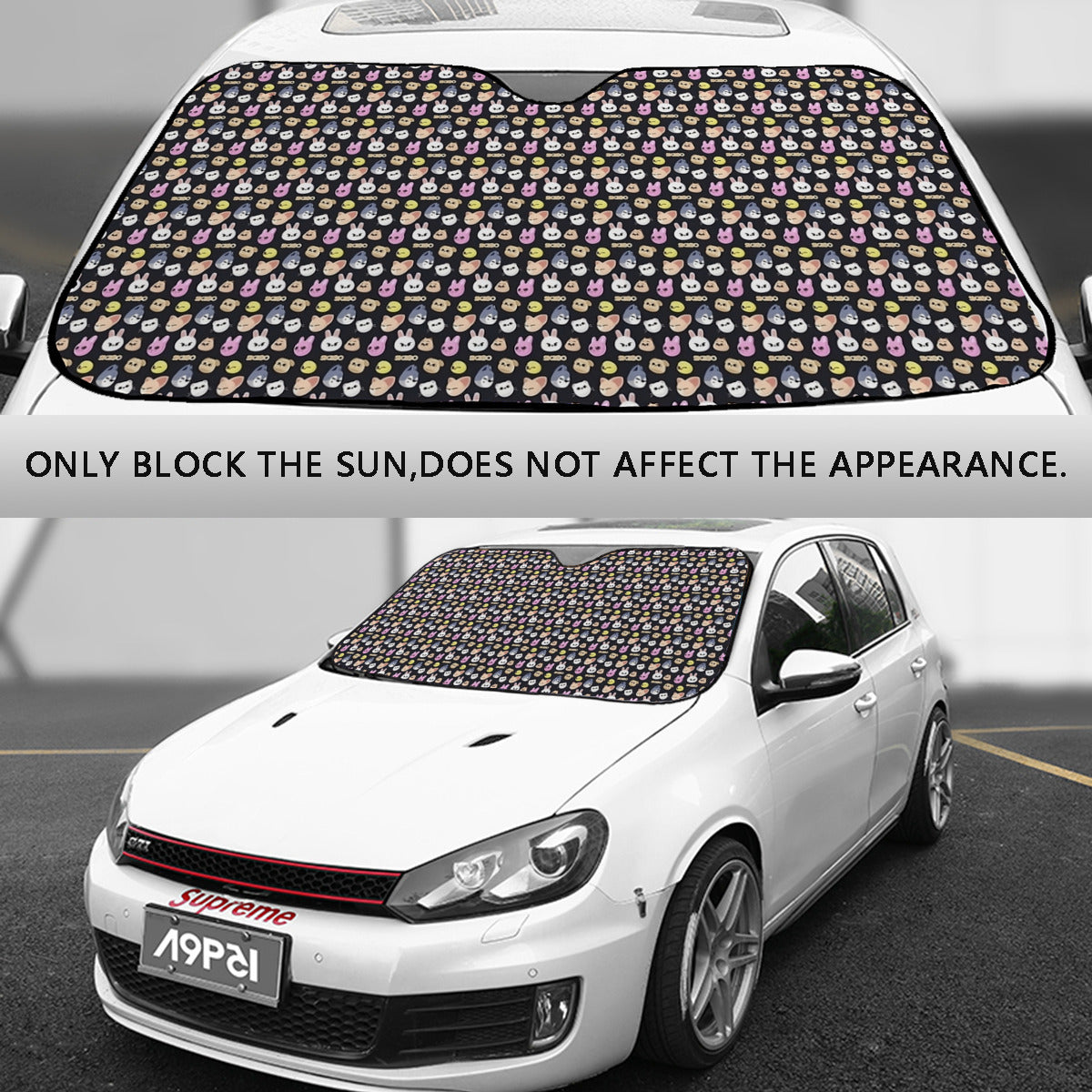Stray Kids SKZOO Pattern Car Windshield Sun Shade - Straykids Car sun visor - Car sun blocker - Windshield heat shield - Auto sunshade