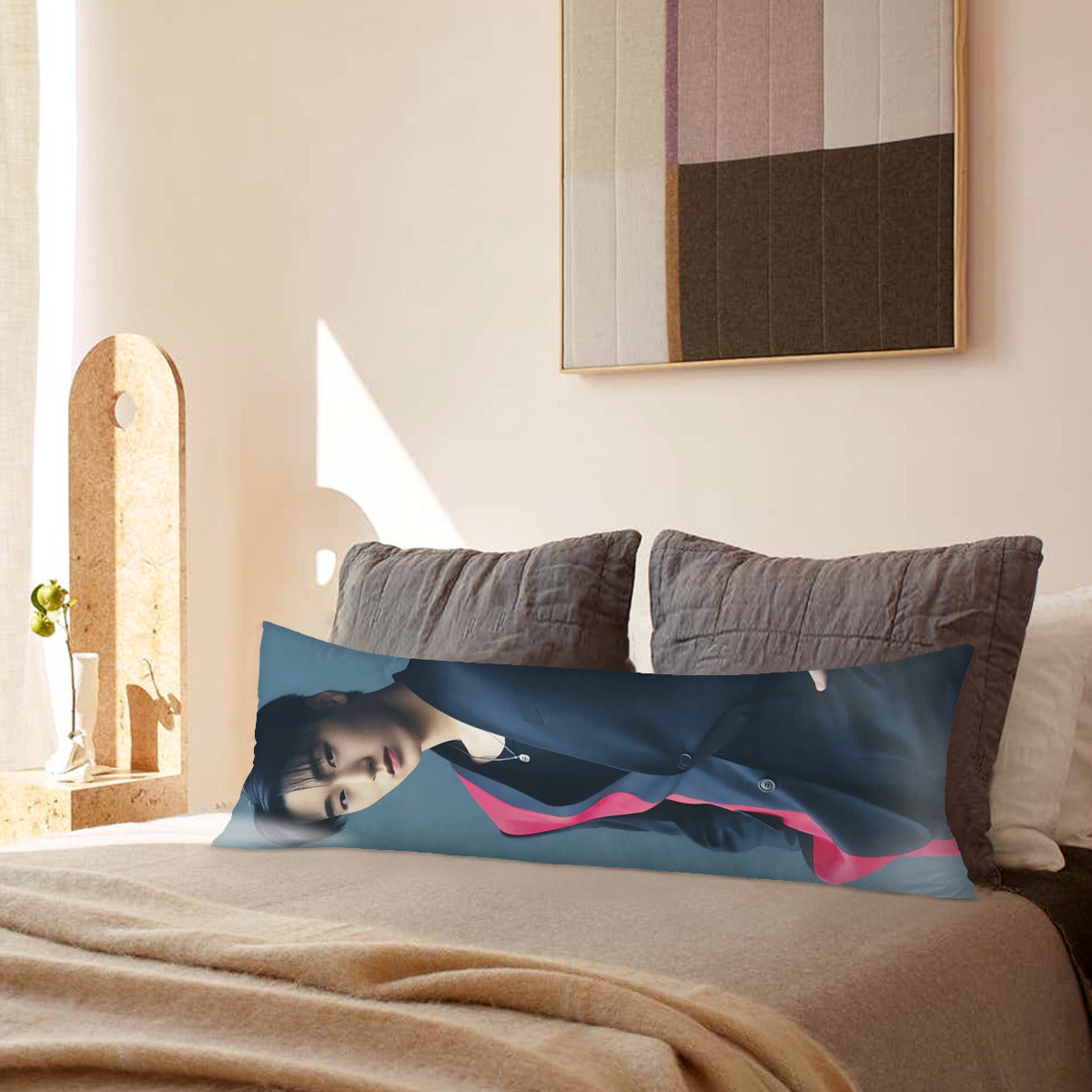 Ateez San Full body pillow case - double sided in 3 sizes Ateez full size pillow case - Aniteez pillowcase