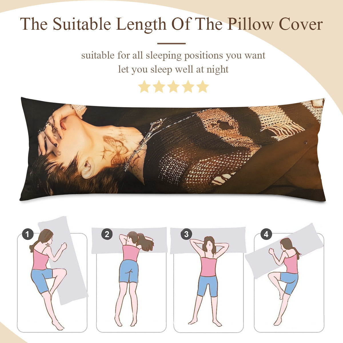 Ateez Mingi Full body pillow case - double sided in 3 sizes Ateez full size pillowcase - Aniteez pillow case