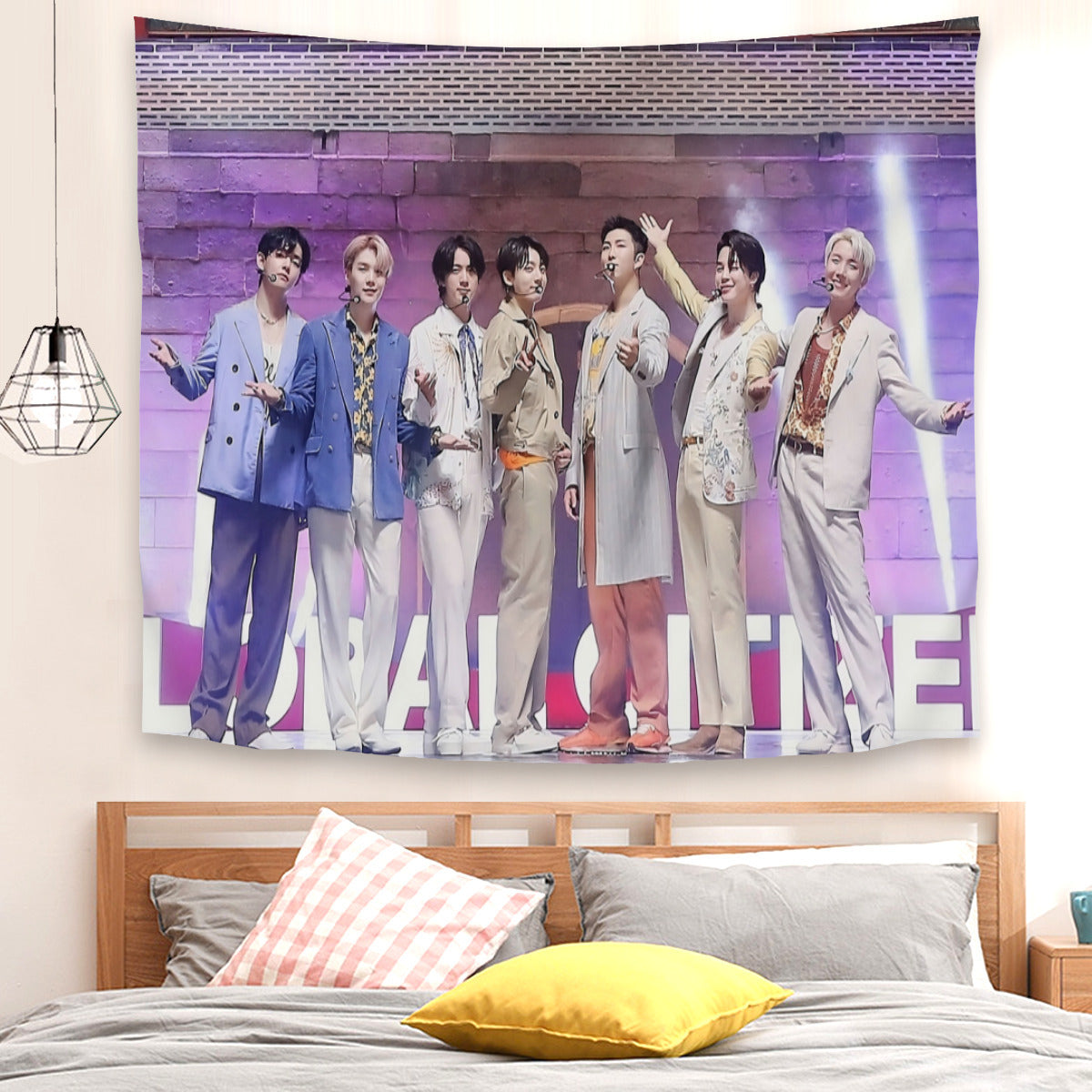 BTS Horizontal Polyester Wall Tapestry (80*60inch)