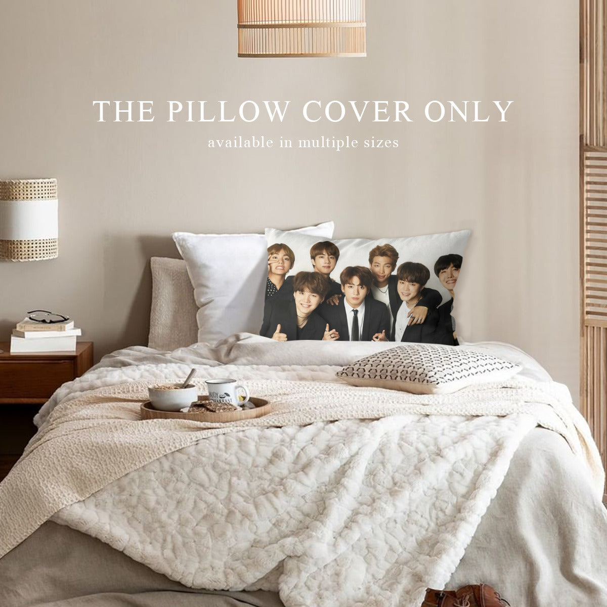 BTS OT7 themed Pillow sham - double sided pillow case - Pillowcase! Great KPOP Gift!