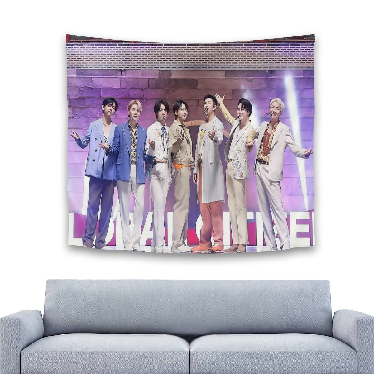 BTS Horizontal Polyester Wall Tapestry (80*60inch)