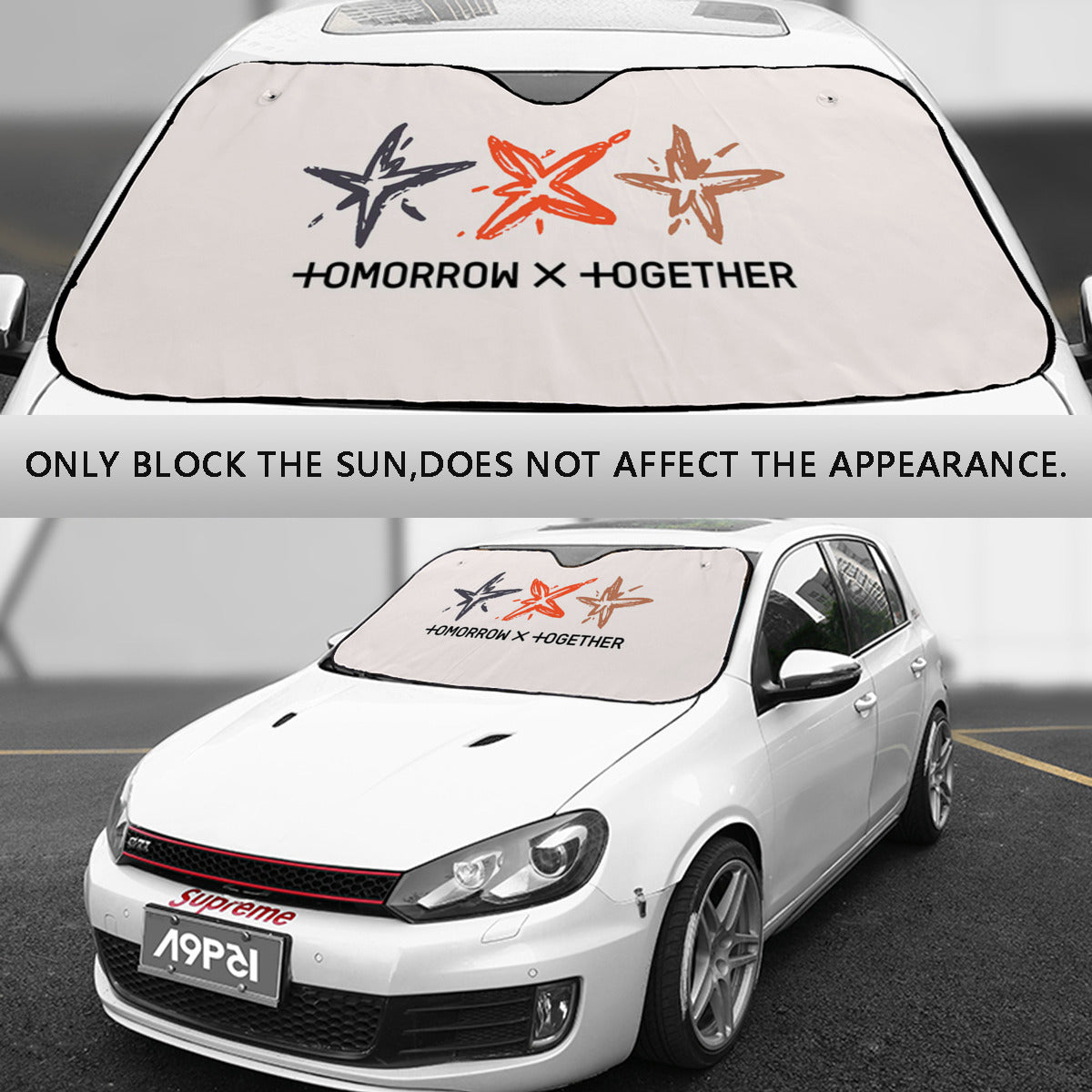 TXT Car Sun Shade - TXT Logos - Car Sun Shade- Gift for MOA Car Sunshade - K-Pop Inspired Car Accessories -