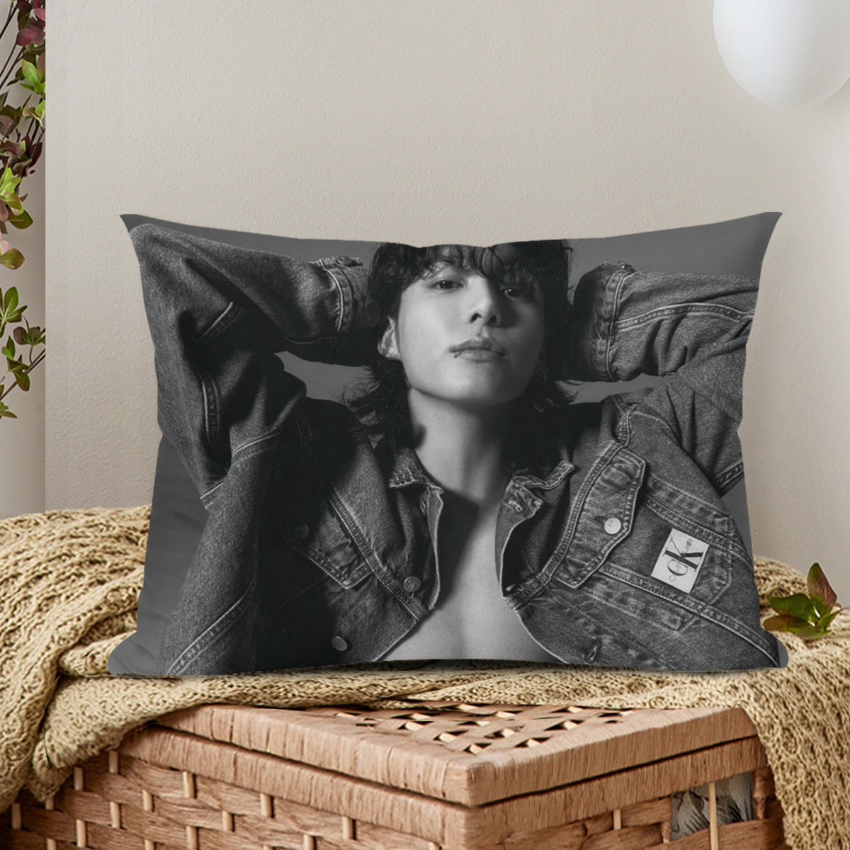 BTS JK Calvin Cline photoshoot themed Pillow sham - double sided pillow case - Pillowcase! Great KPOP Gift!
