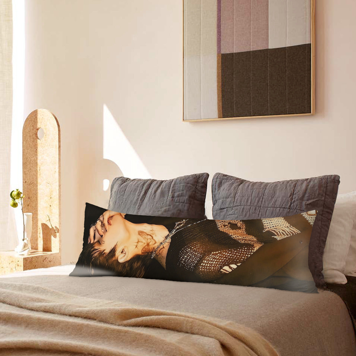 Ateez Mingi Full body pillow case - double sided in 3 sizes Ateez full size pillowcase - Aniteez pillow case