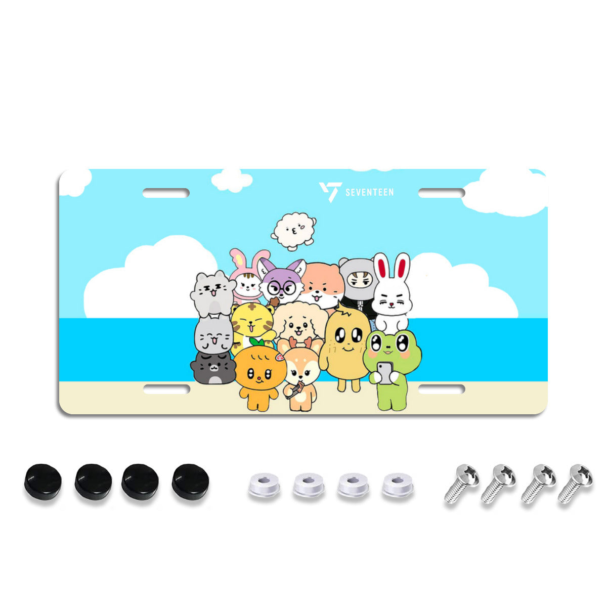 Seventeen Miniteen on the beach Vanity Plate for your car -Car accessories