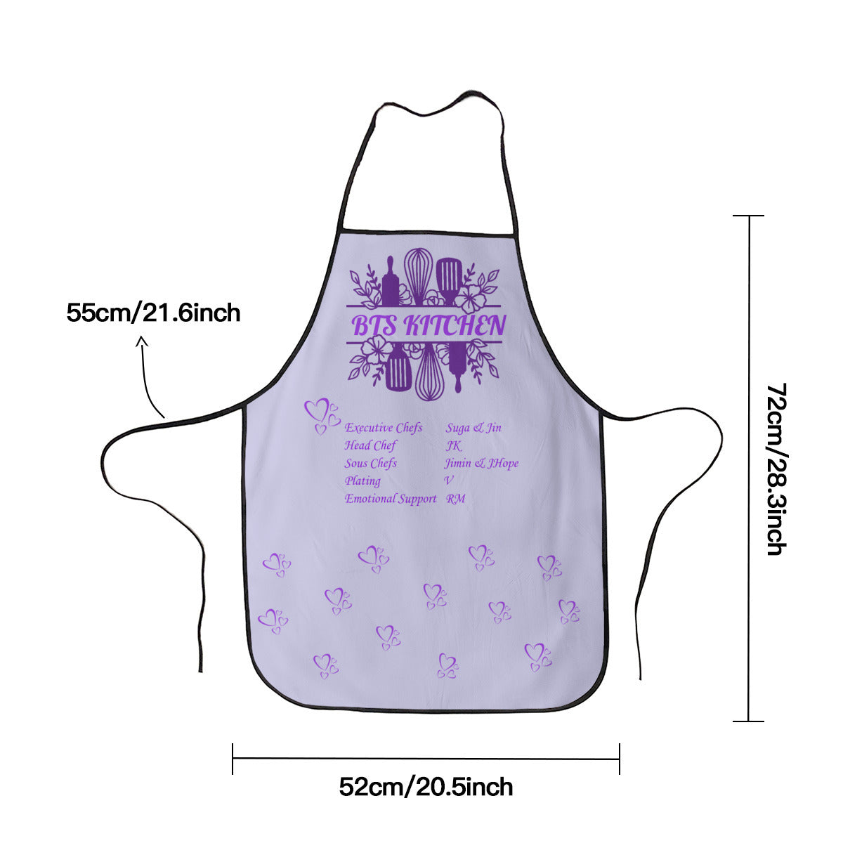 BTS Kitchen Apron - Adult's Apron - Korean literary style - Cotton Linen - Great for up & coming chefs!