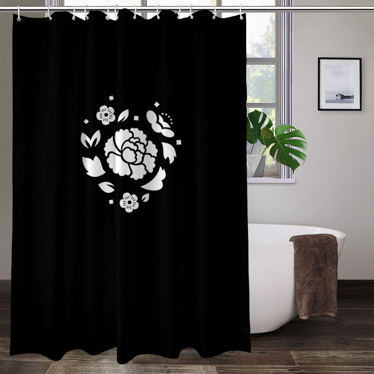 BTS Suga Lotus Inspired Splish Splash! Shower Curtain - Ultimate Agust D bathroom accessory! Great gift for your favorite Army!