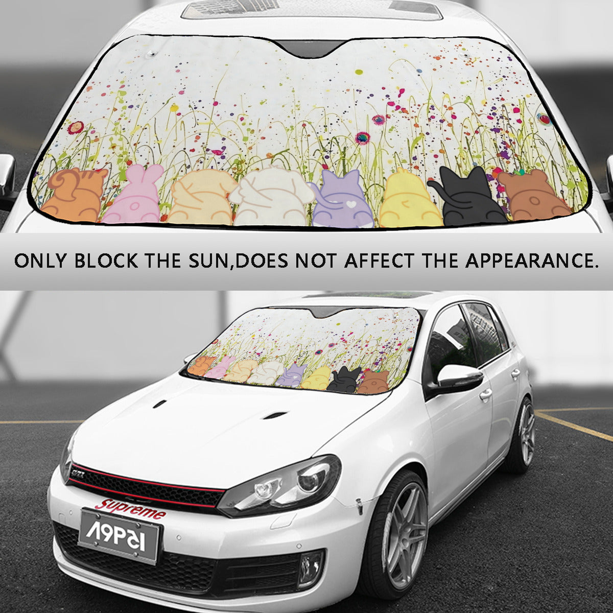 Ateez Aniteez Cute Butts! Car Sun Shade -Now in 3 sizes! Windshield cover visor - Gift for ATINY, Car Sunshade - K-Pop Car