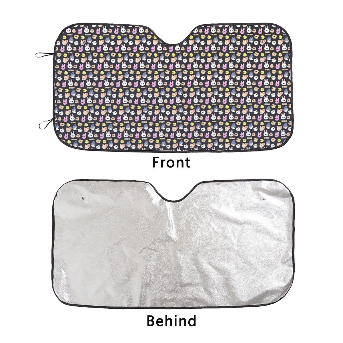 Stray Kids SKZOO Pattern Car Windshield Sun Shade - Straykids Car sun visor - Car sun blocker - Windshield heat shield - Auto sunshade