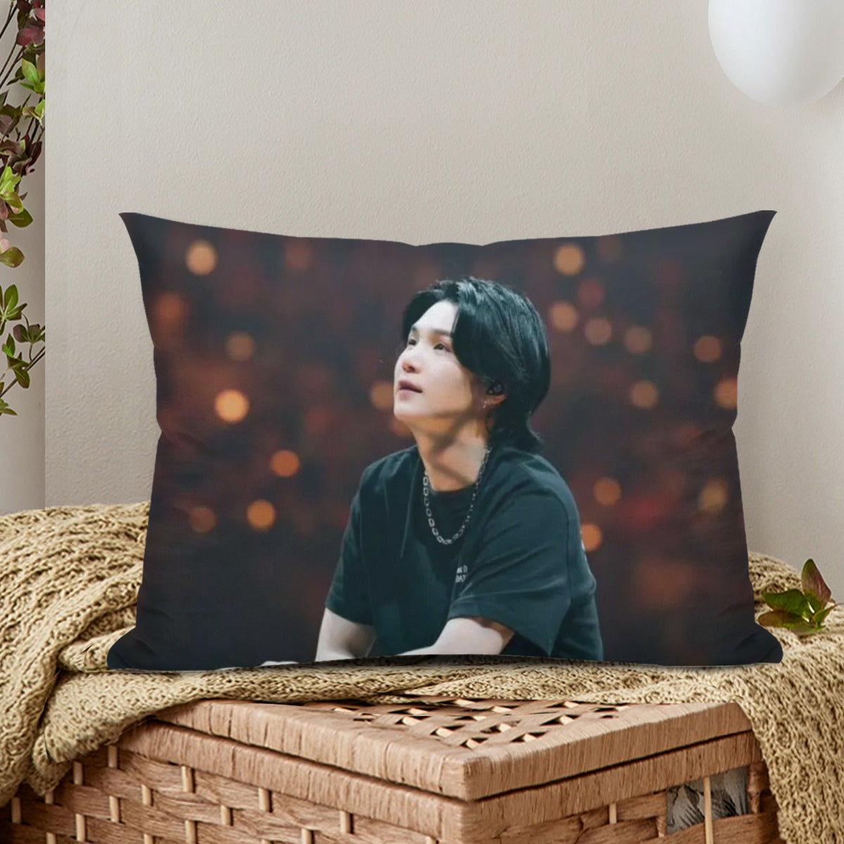 BTS Suga concert themed Pillow sham - double sided pillow case - Pillowcase! Great KPOP Gift!