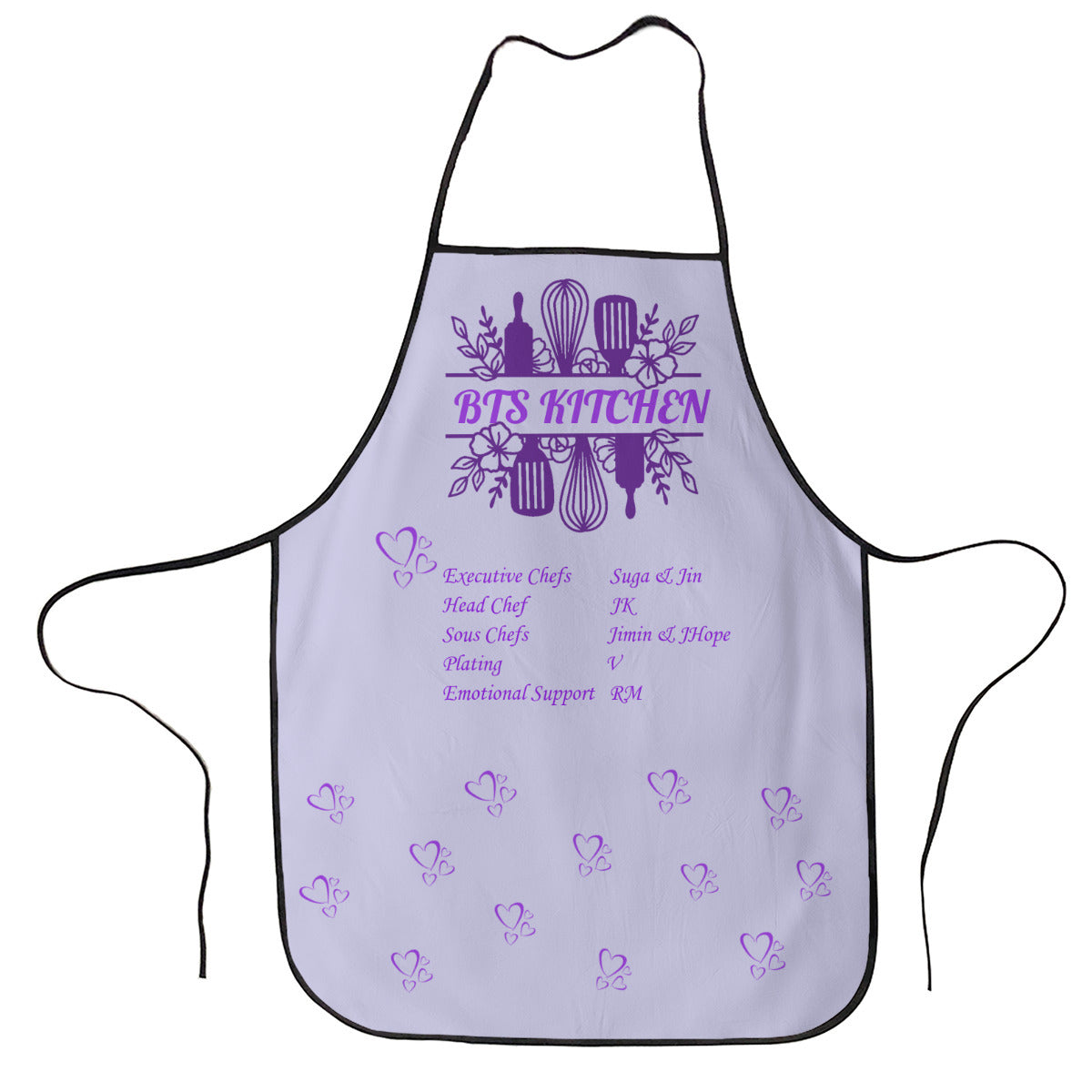 BTS Kitchen Apron - Adult's Apron - Korean literary style - Cotton Linen - Great for up & coming chefs!