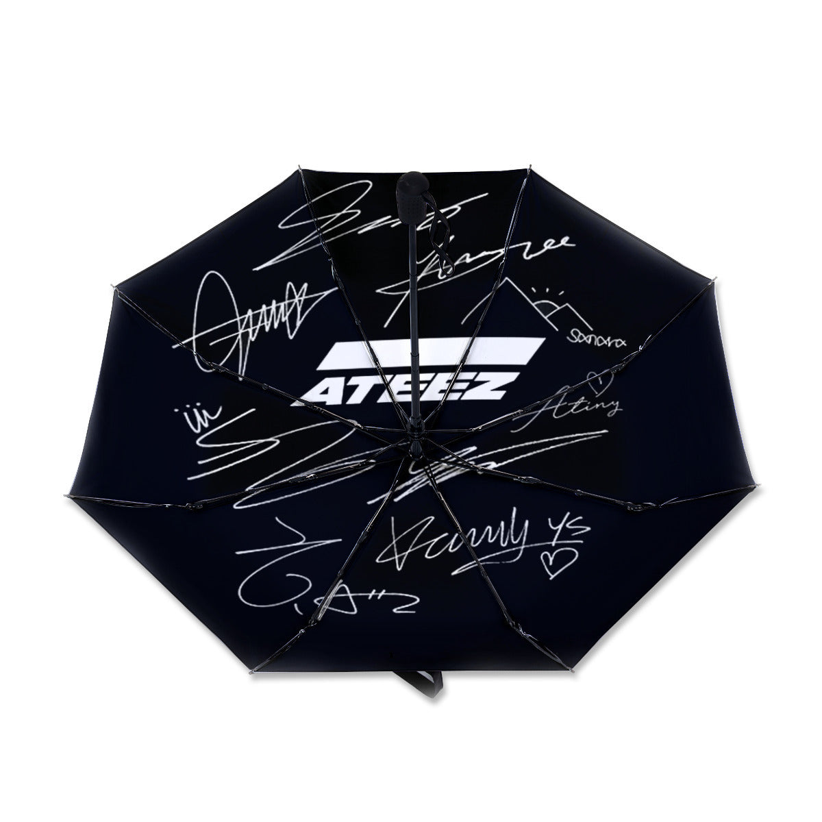 Ateez Automatic opening umbrella featuring their Logo and Signatures - Kpop for rainy weather andprotection from weatherXT