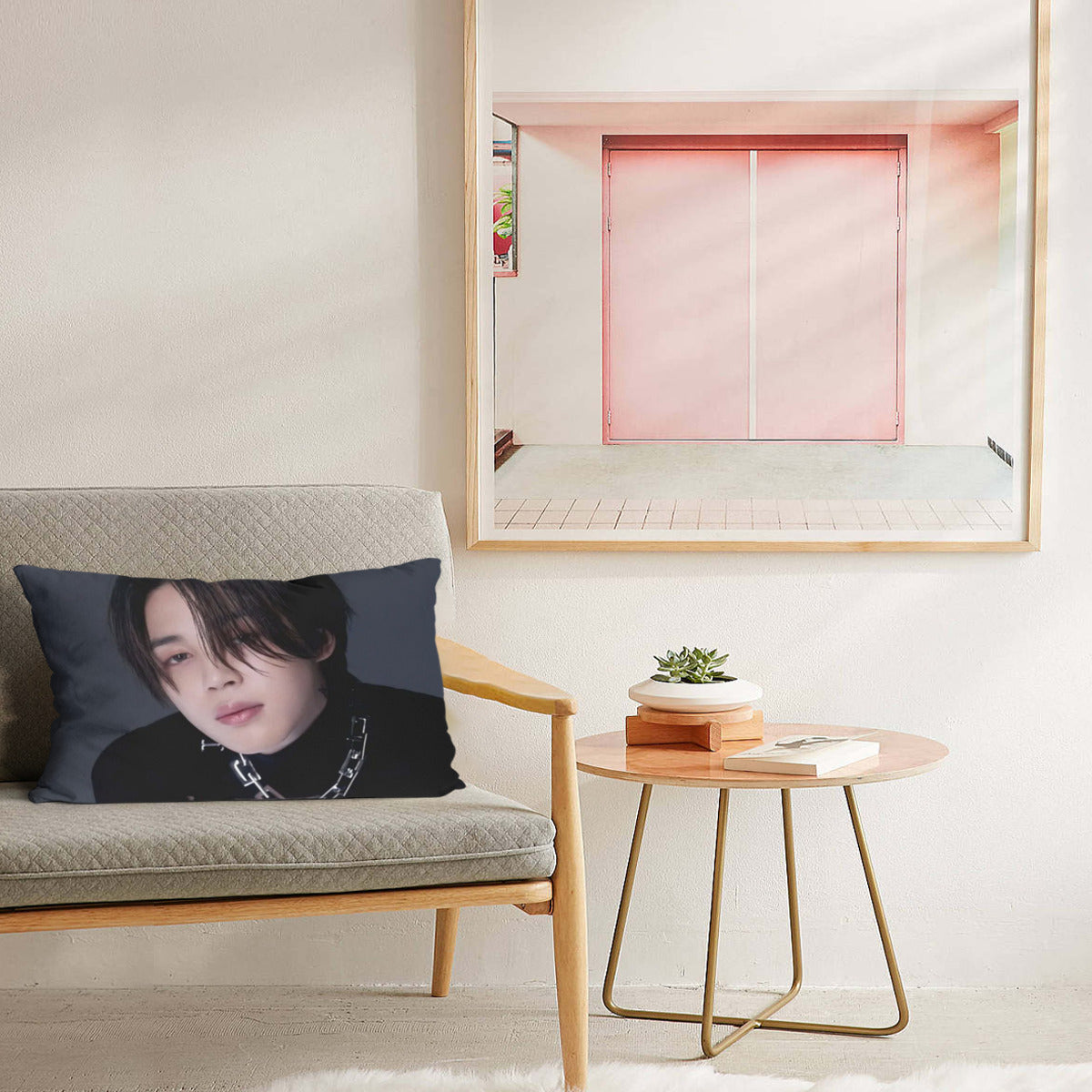 BTS Jimin "Face" themed Pillow sham - double sided pillow case - Pillowcase! Great KPOP Gift!