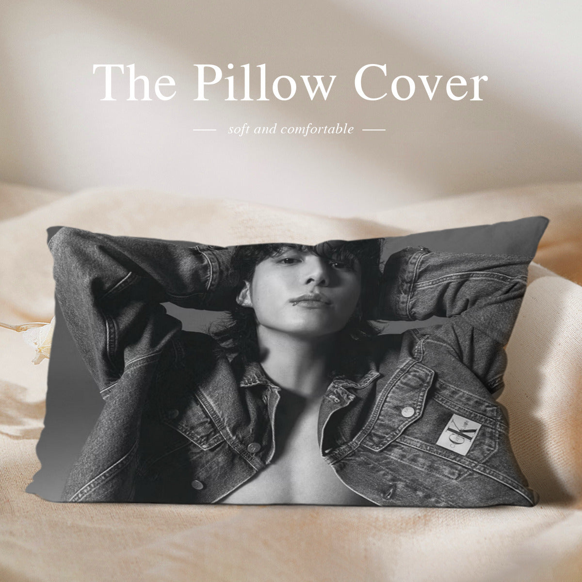 BTS JK Calvin Cline photoshoot themed Pillow sham - double sided pillow case - Pillowcase! Great KPOP Gift!