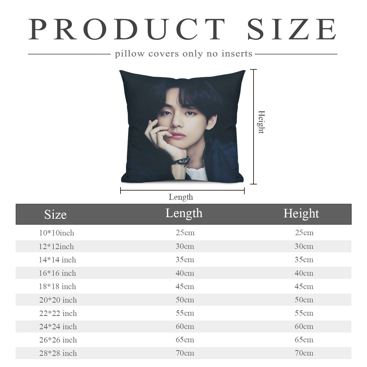 BTS V themed pillow cushion cover- double sided pillow case - Pillowcase! Great KPOP Gift!