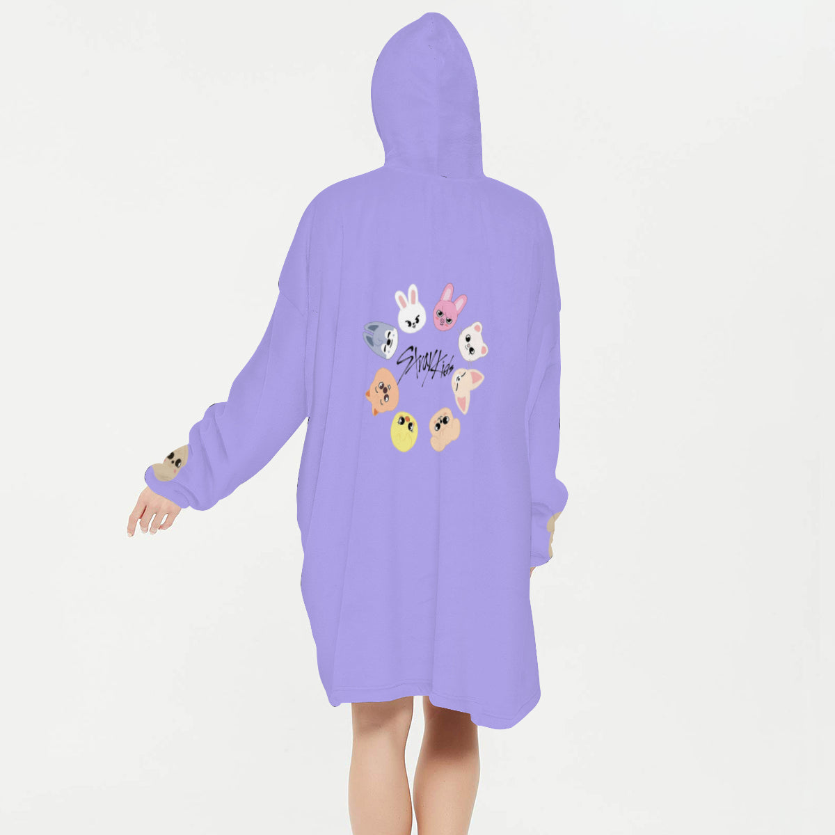 Stray Kids SKZOO Snug Hoodie Oversized - Seungmin Oversized Hoodie - Skzoo Wearable Sleep Blanket Hoodie - Straykids Blanket - Fleece Hoodie