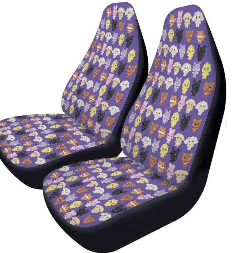 Ateez Aniteez Car Seat Microfiber Covers - Set of 2 - Immediate shipping!