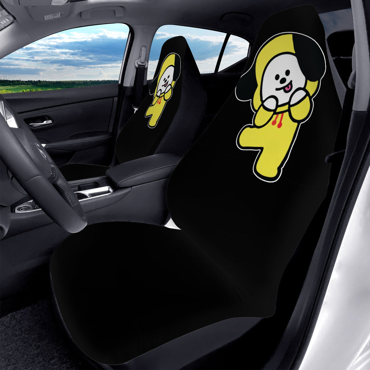 BTS BT21 Chimmy Car Seat Microfiber Covers - Set of 2 - 8 Designs to choose from! BTS car seat covers - bangtan army car accessories - ARMY - Beyond The Shoppe