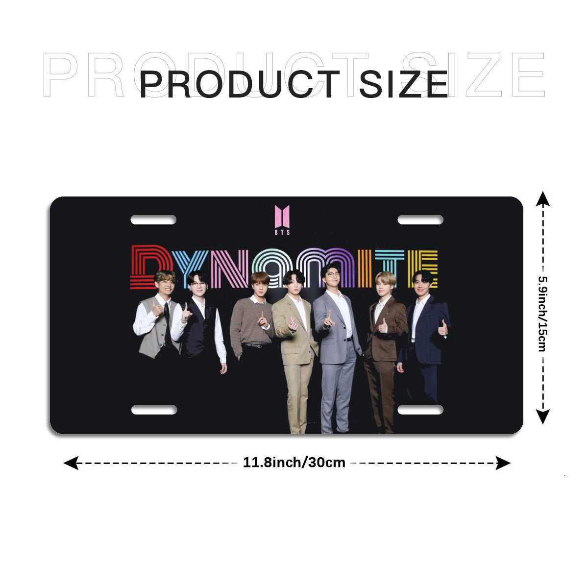 BTS Bt21 Dynamite vanity plate - BTS License Plate Frame - Army Bangtan car accessories - BTS Vanity plate - Dynamite Vanity Plate - Beyond The Shoppe