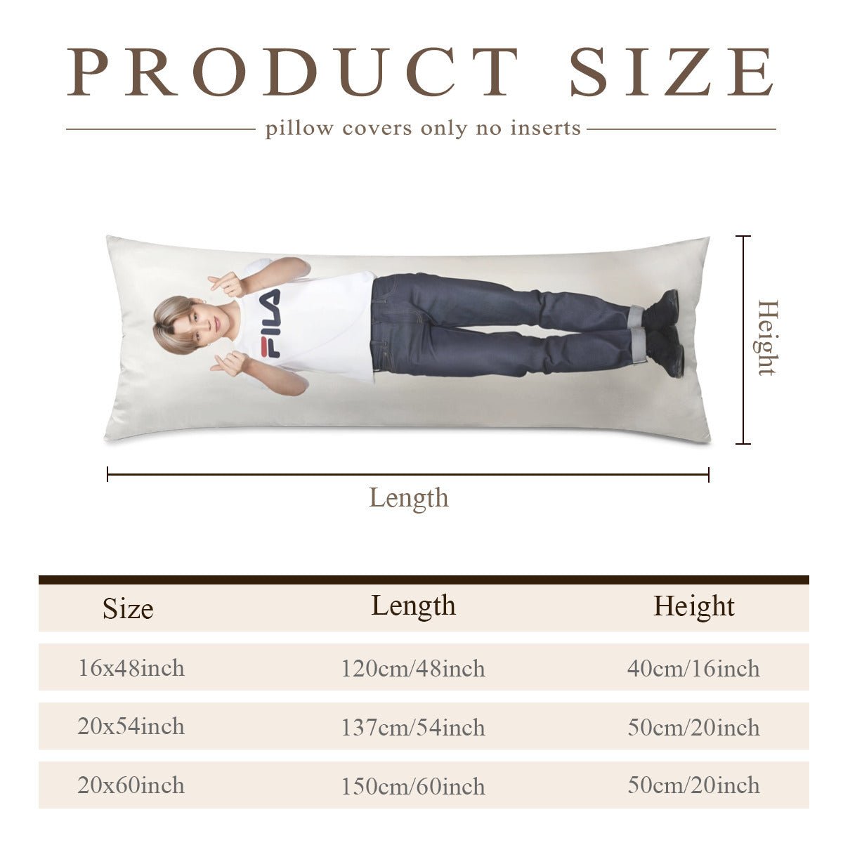 BTS Jimin Body Pillow Case - 3 Sizes - BTS Jimin full size pillow case - BTS Jimin pillow case - Beyond The Shoppe
