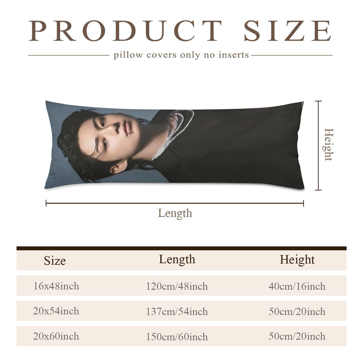 BTS JK body pillow case - 2 incredible photos of Jungkook - 3 sizes - JK full size pillowcase - BTS Jeon Jungkook - Beyond The Shoppe