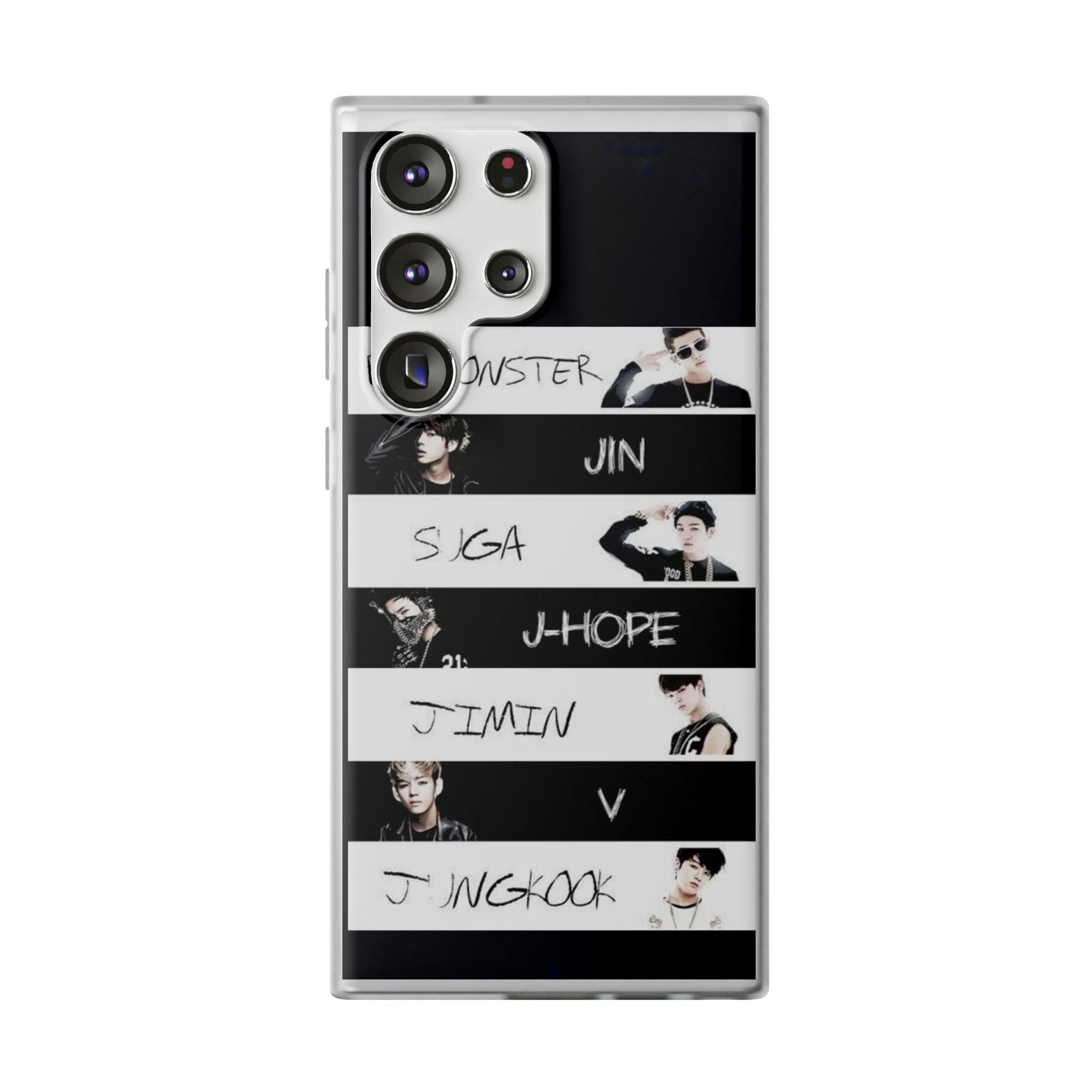 BTS Old School OT7 Cell Phone Case - iPhone, Samsung and Custom Covers - K - Pop Phone Covers, Gifts for Fans, Stylish Cell Phone Accessories - Beyond The Shoppe