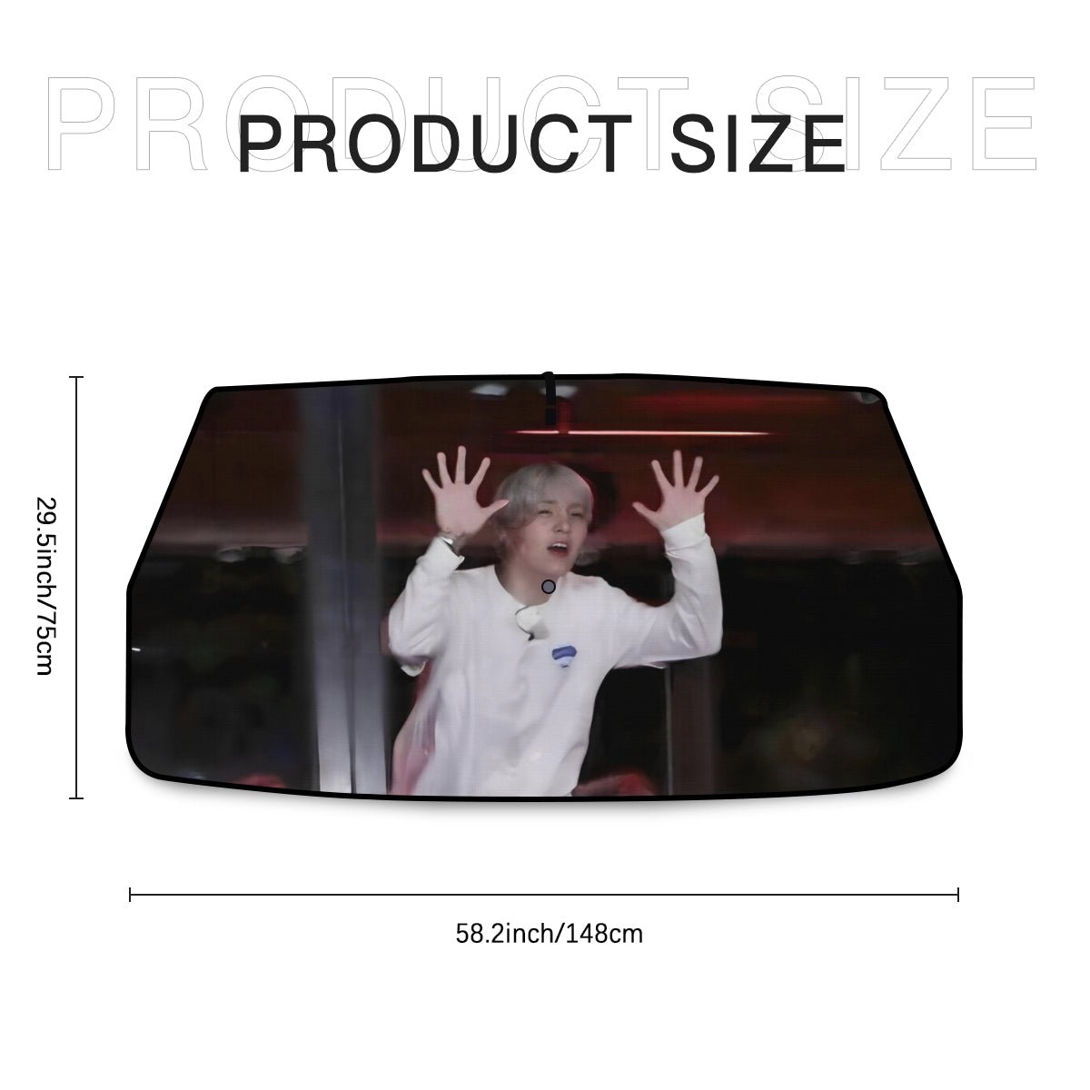 BTS Suga Yoongi "Let me out!" Sun Shade - Windshield Cover - KPop Themed - Great gift! Car Window Shield - Windshield Protector - great for rear windshield - Beyond The Shoppe