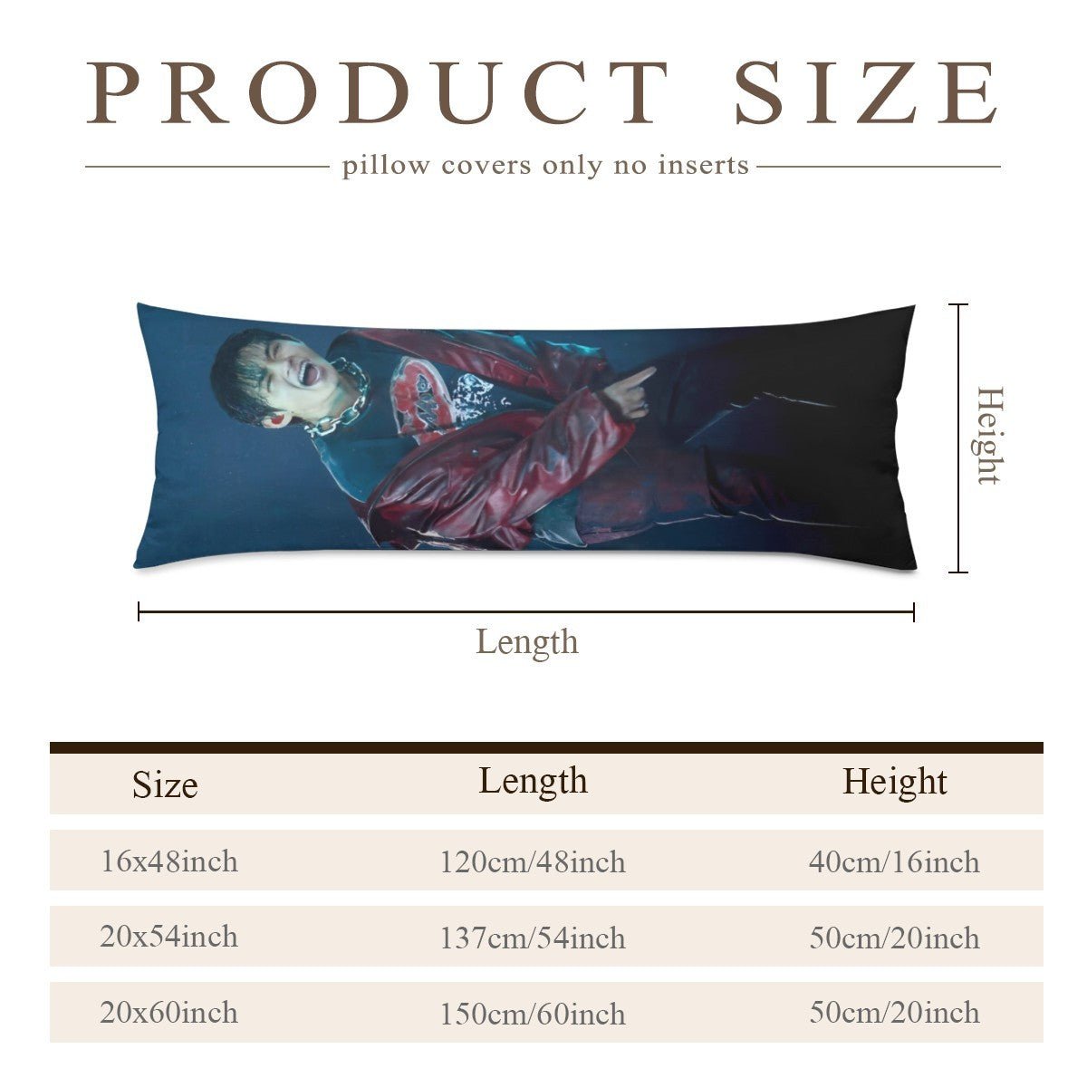 BTS V Arirang Full Body Pillow Case - Double Sided with two different photos full body pillowcases - 3 sizes! Great Kpop gift idea! - Beyond The Shoppe
