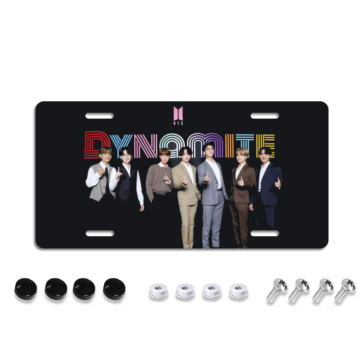 BTS Bt21 Dynamite vanity plate - BTS License Plate Frame - Army Bangtan car accessories - BTS Vanity plate - Dynamite Vanity Plate