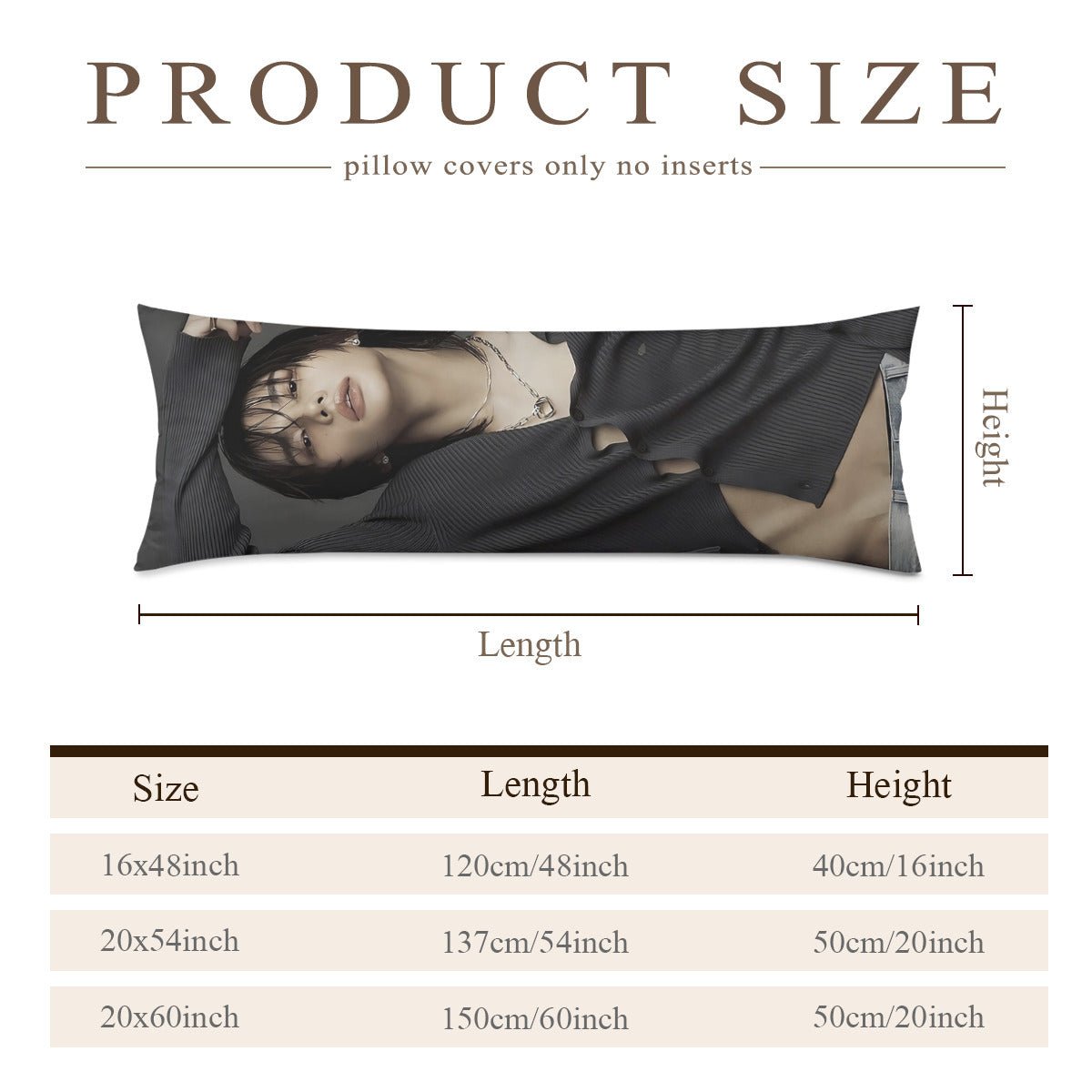 Custom Duo! Hyunjin (Stray Kids) & Niki (Enhypen) Full Body Pillow - Custom double sided pillowcase! - Comes in 3 sizes! - Beyond The Shoppe