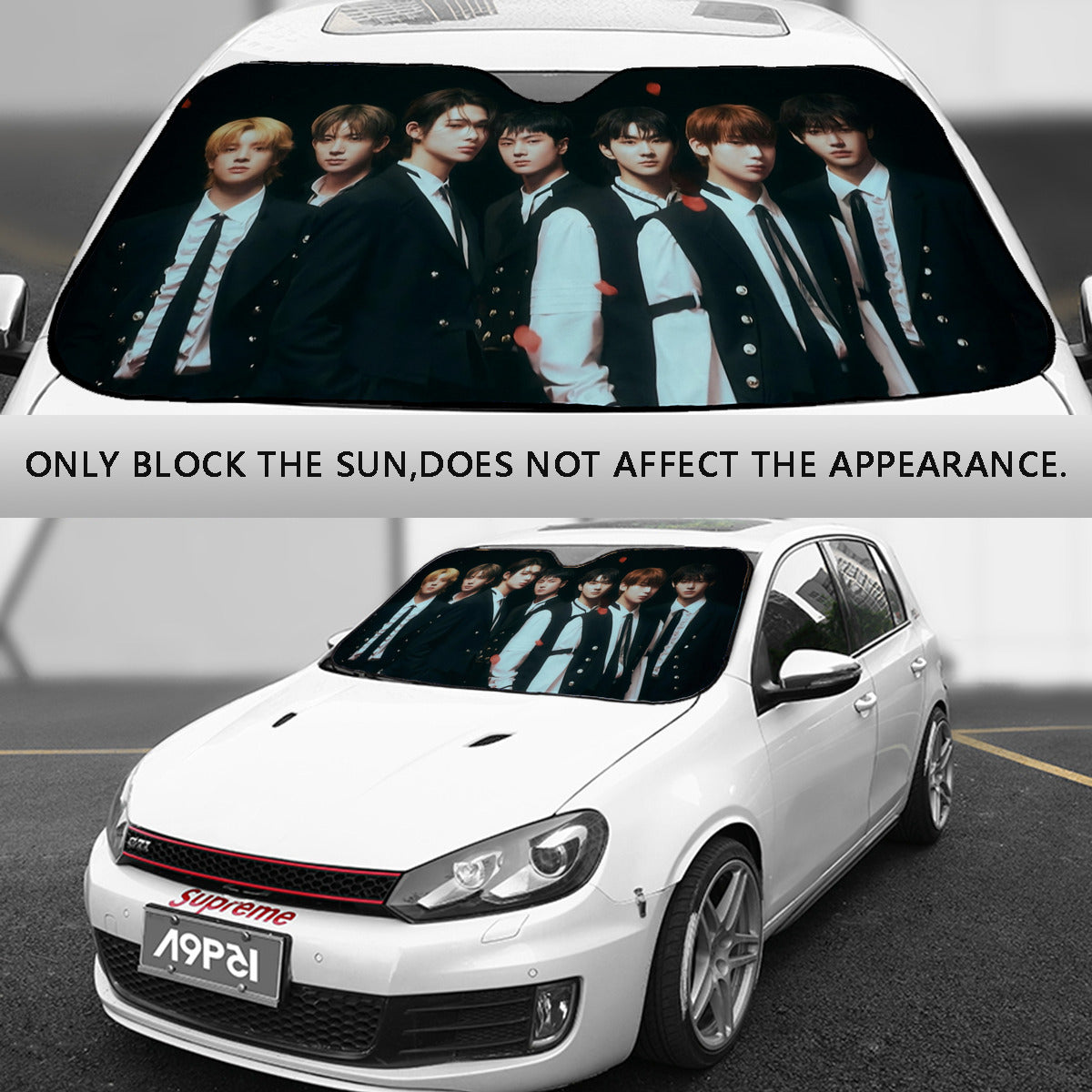 Enhypen - Engene Car Windshield Cover Sun Shade - Kpop gift, Car Sunshade, K-Pop Inspired Car Accessories Kpop
