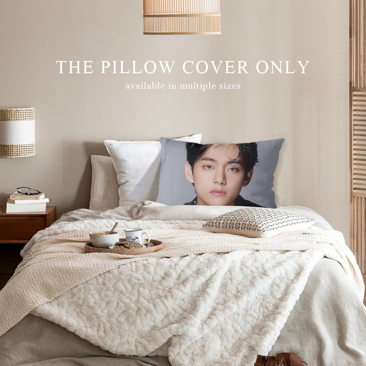 BTS V themed Pillow sham - double sided pillow case - Pillowcase! Great KPOP Gift!