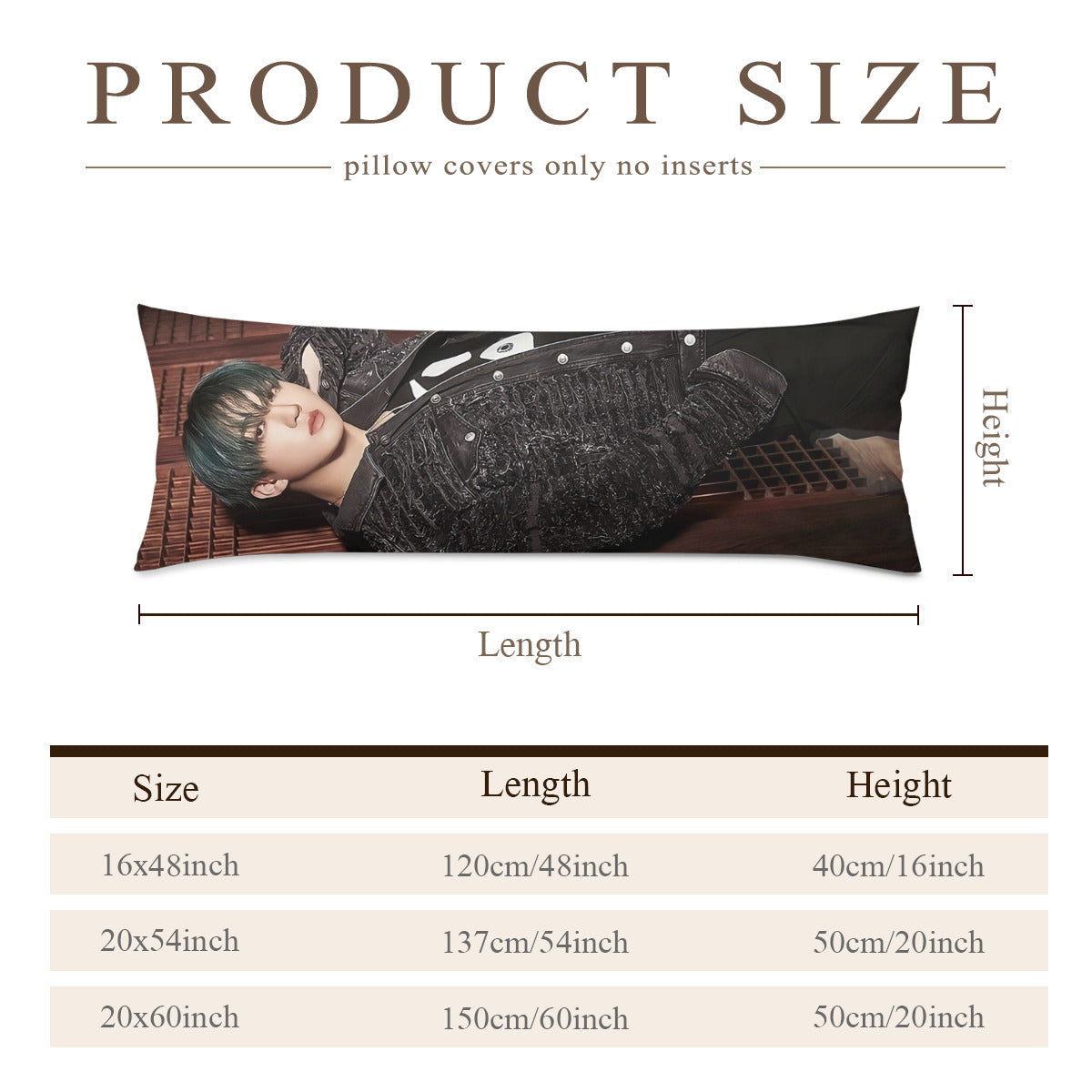 Stray Kids Changbin Full Body Pillow Case - Double Sided Full Body Pillowcases - 3 sizes! Long Pillow Cover Double-Sided Design (Multiple Sizes)