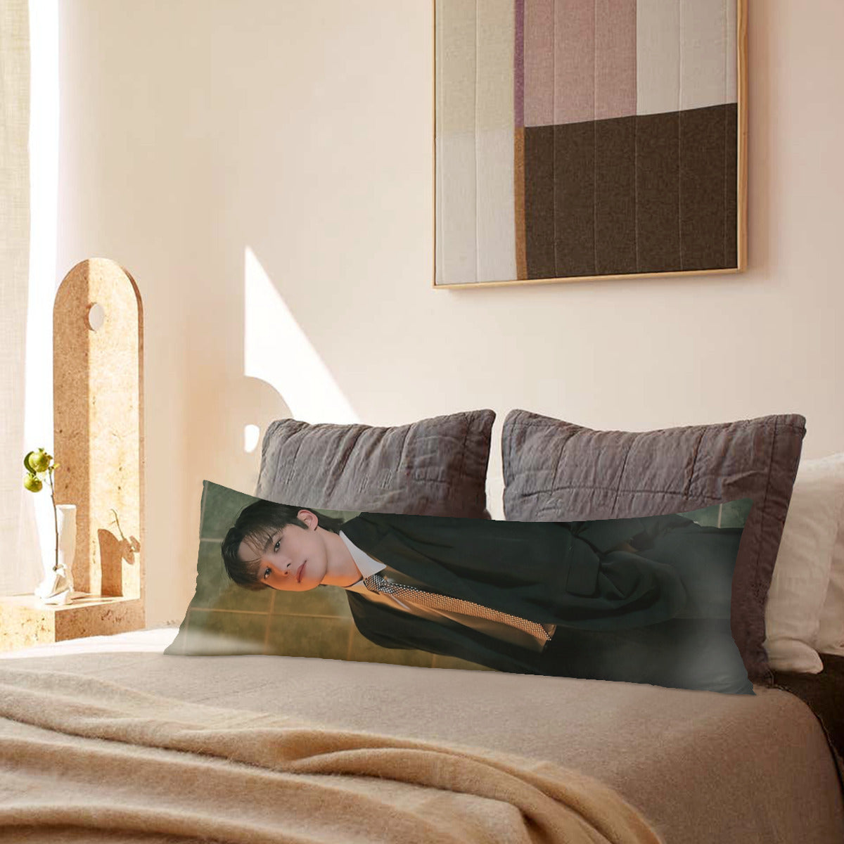 Ateez Yunho Full body pillow case - double sided in 3 sizes Ateez full size pillowcase - Aniteez pillow case