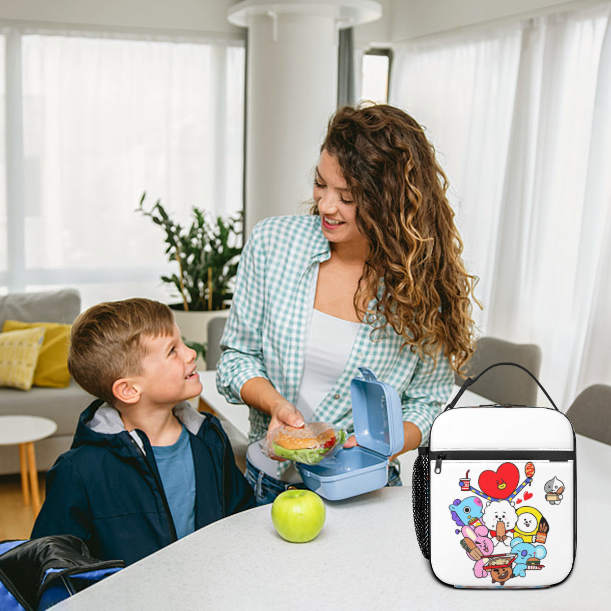BTS BT21 Insulated Lunch Bag - Great for picnics, school or the office! Great kpop gift!