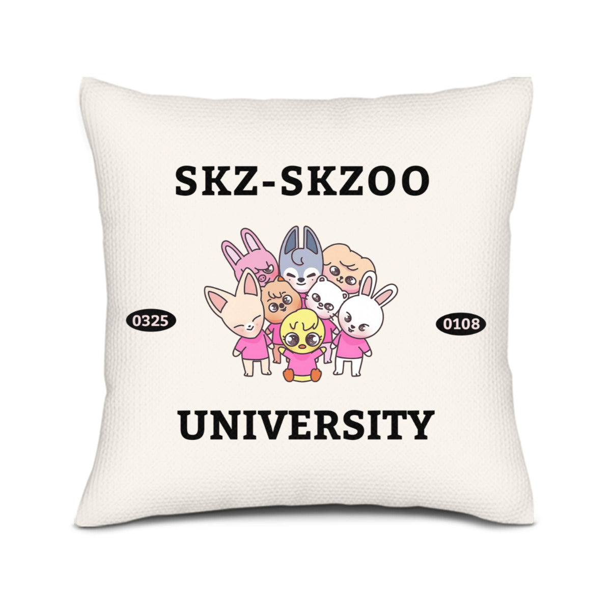Stray Kids Skzoo Linen Pillowcase - Skzoo University - Sofa pillow