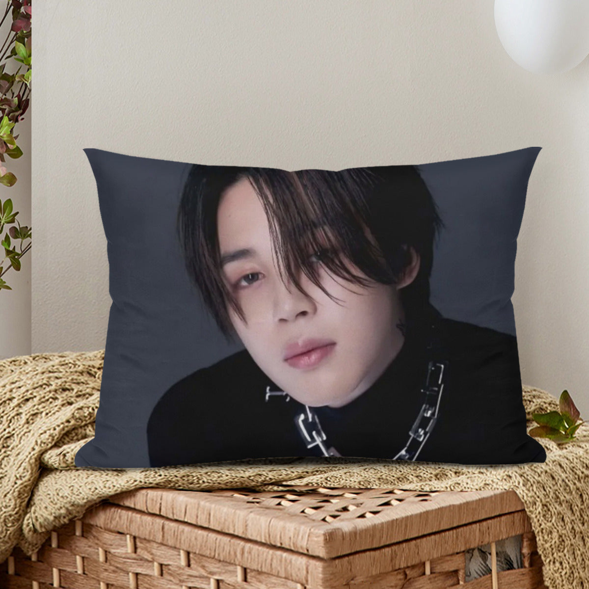 BTS Jimin "Face" themed Pillow sham - double sided pillow case - Pillowcase! Great KPOP Gift!