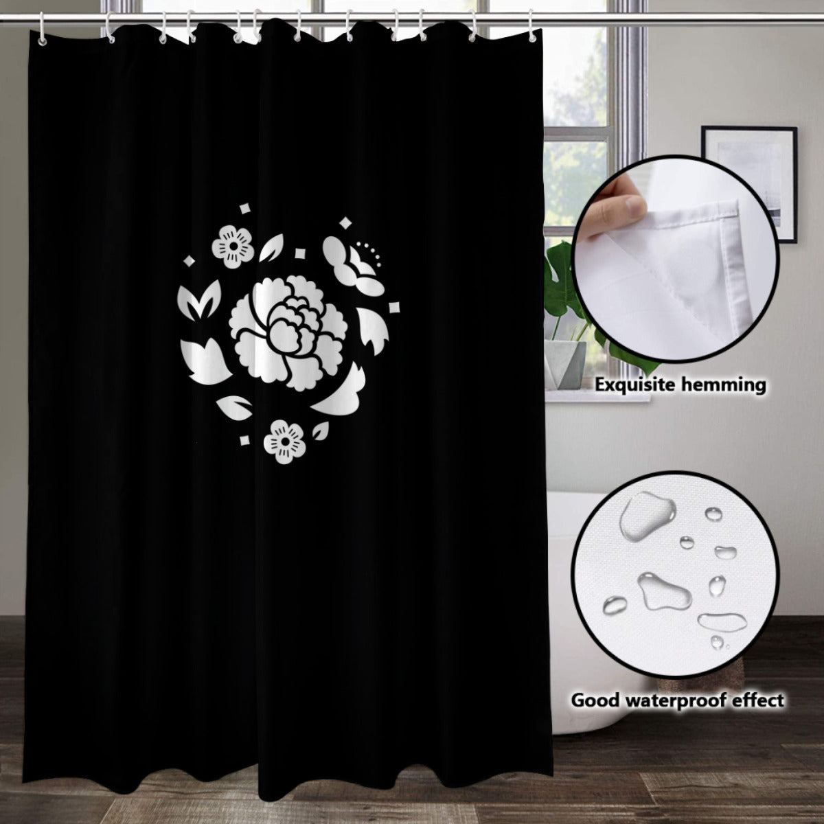 BTS Suga Lotus Inspired Splish Splash! Shower Curtain - Ultimate Agust D bathroom accessory! Great gift for your favorite Army!