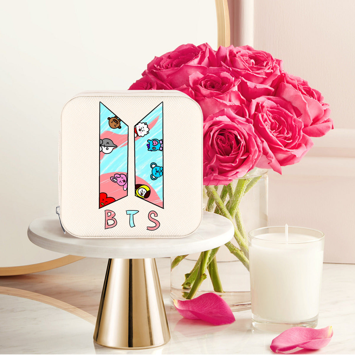 BTS BT21 logo Jewelry Box - Jewelry Organizer - 5 Colors! Jewelry accessories - jewelry box - Travel Jewelry organizer - Great gift