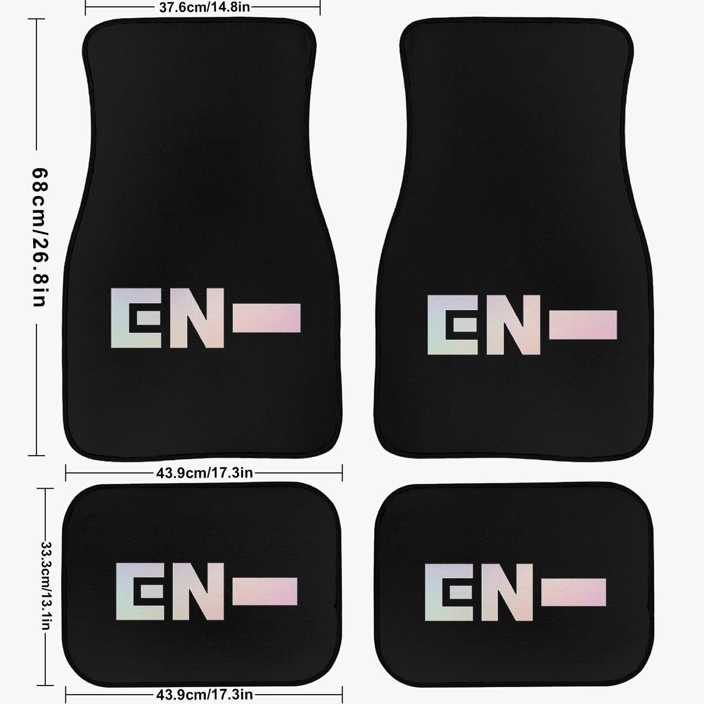 Enhypen Engene Car Floor Mats - 4Pcs - Enhypen EN logo Car Floor Mats - Car Accessories - Kpop car mats - (Set of 4 - 2 Front & 2 Rear) - Beyond The Shoppe